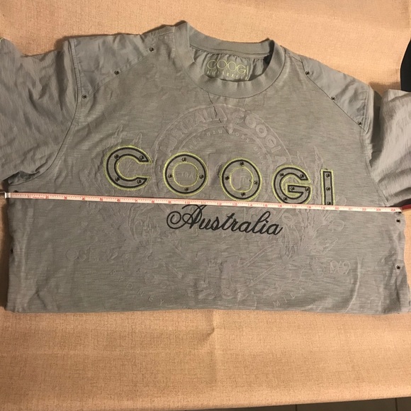 Coogi Men’s Tee Shirt Gray Logo Short Sleeve XXL Designer T-shirt - Picture 7 of 8
